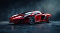 The Red Supercar.AI generated image Royalty Free Stock Photo