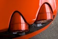Red supercar brakelight Royalty Free Stock Photo