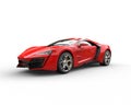 Red Supercar Concept - Studio Shot Royalty Free Stock Photo
