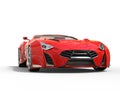 Red supercar - studio shot Royalty Free Stock Photo