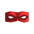 Red superhero mask vector Illustration on a white background