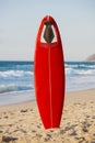 Red surfboard Royalty Free Stock Photo