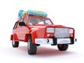 Red SUV adventure Royalty Free Stock Photo