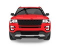 Red SUV Car Isolated Royalty Free Stock Photo