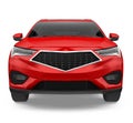 Red SUV Car Isolated Royalty Free Stock Photo