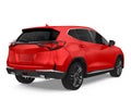 Red SUV Car Isolated Royalty Free Stock Photo