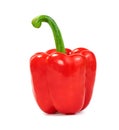 Red sweet bell pepper sliced isolated on white background Royalty Free Stock Photo