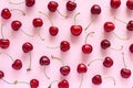 Red sweet cherry berry background, texture or pattern Royalty Free Stock Photo