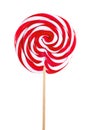 Red sweet lollipop isolated on white Royalty Free Stock Photo