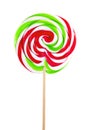 Red sweet lollipop isolated on white Royalty Free Stock Photo