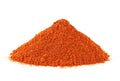 Red sweet paprika powder isolated on white background Royalty Free Stock Photo