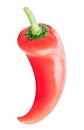 Red sweet pepper isolated on white background with shadow. Clipping path. Royalty Free Stock Photo