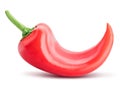 Red sweet pepper isolated on white background with shadow. Clipping path. Royalty Free Stock Photo
