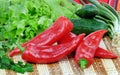 Red sweet peppers Royalty Free Stock Photo