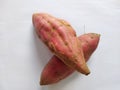 Red sweet potato is a type of sweet potato & x28;Ipomoea Batatas& x29; which belongs to the Convolvulaceae family Royalty Free Stock Photo