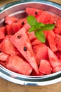 Red sweet watermelon pieces