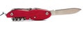 Red Swiss Army knife on white Royalty Free Stock Photo