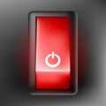 Red switch button Royalty Free Stock Photo