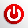 Red switch button - vector Royalty Free Stock Photo