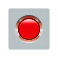 Red switch button - vector Royalty Free Stock Photo