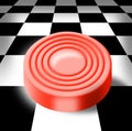 Red sword on a chess-board Royalty Free Stock Photo