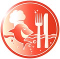 Red symbol with fishplate