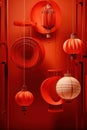 Celebrate china asia asian culture holiday chinese tradition festival decorative background lantern oriental red