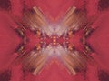 Red symmetrical blurry pattern