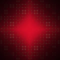 Red symmetrical halftone dot pattern background - vector graphic design