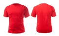 Red Shirt Design Template Royalty Free Stock Photo