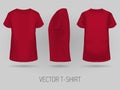 Red t-shirt template in three dimentions Royalty Free Stock Photo