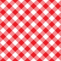 Red tablecloth diagonal seamless pattern