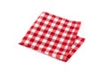 Red tablecloth patterned squares Royalty Free Stock Photo