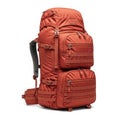 Red tactical backpack isolated on white background Royalty Free Stock Photo