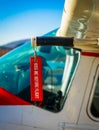 Red Tag for the aircraft when ready to take off Royalty Free Stock Photo