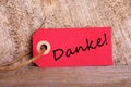 Red Tag with Danke