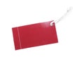 Red Tag with White Cotton Thread