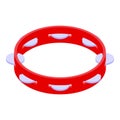 Red tambourine icon, isometric style Royalty Free Stock Photo