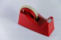 red tape dispenser isolated on white background Royalty Free Stock Photo