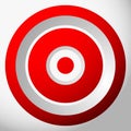 Red target, bulls eye icon