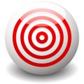 Red target, bullseye, accuracy, precision icon - Concentric circles