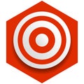 Red target mark, cross hair. Pinpoint, locate, location icon. Accurate, accuracy concept