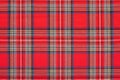 Red tartan scottish fabric texture background