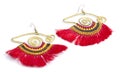 Red Tassel Earrings