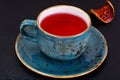 Red Tea in Beautiful Cup Royalty Free Stock Photo
