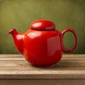 Red tea pot Royalty Free Stock Photo