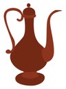 Red teapot, illustration, vector