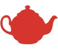 Red teapot vector illustration Royalty Free Stock Photo