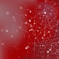 Red Technology Background with Particles