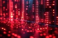 Red technology background: A tech-themed background in vibrant red featuring circuit patterns and digital designs.
